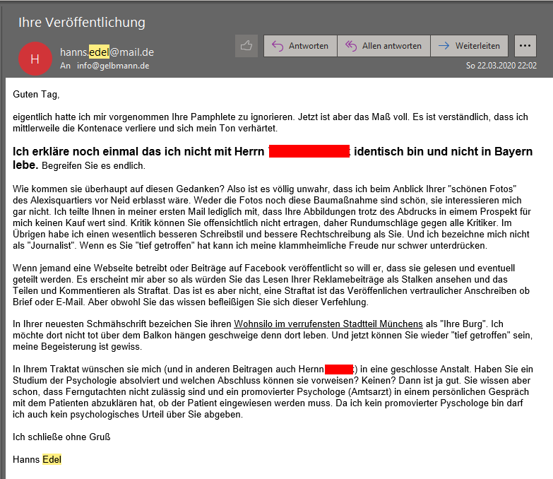 Fake-User von meinem Stalker mein Stalker
