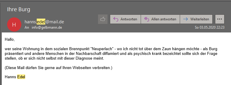 Fake-User von meinem Stalker mein Stalker
