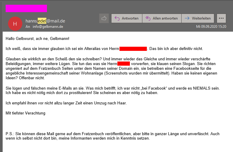 Fake-User von meinem Stalker mein Stalker