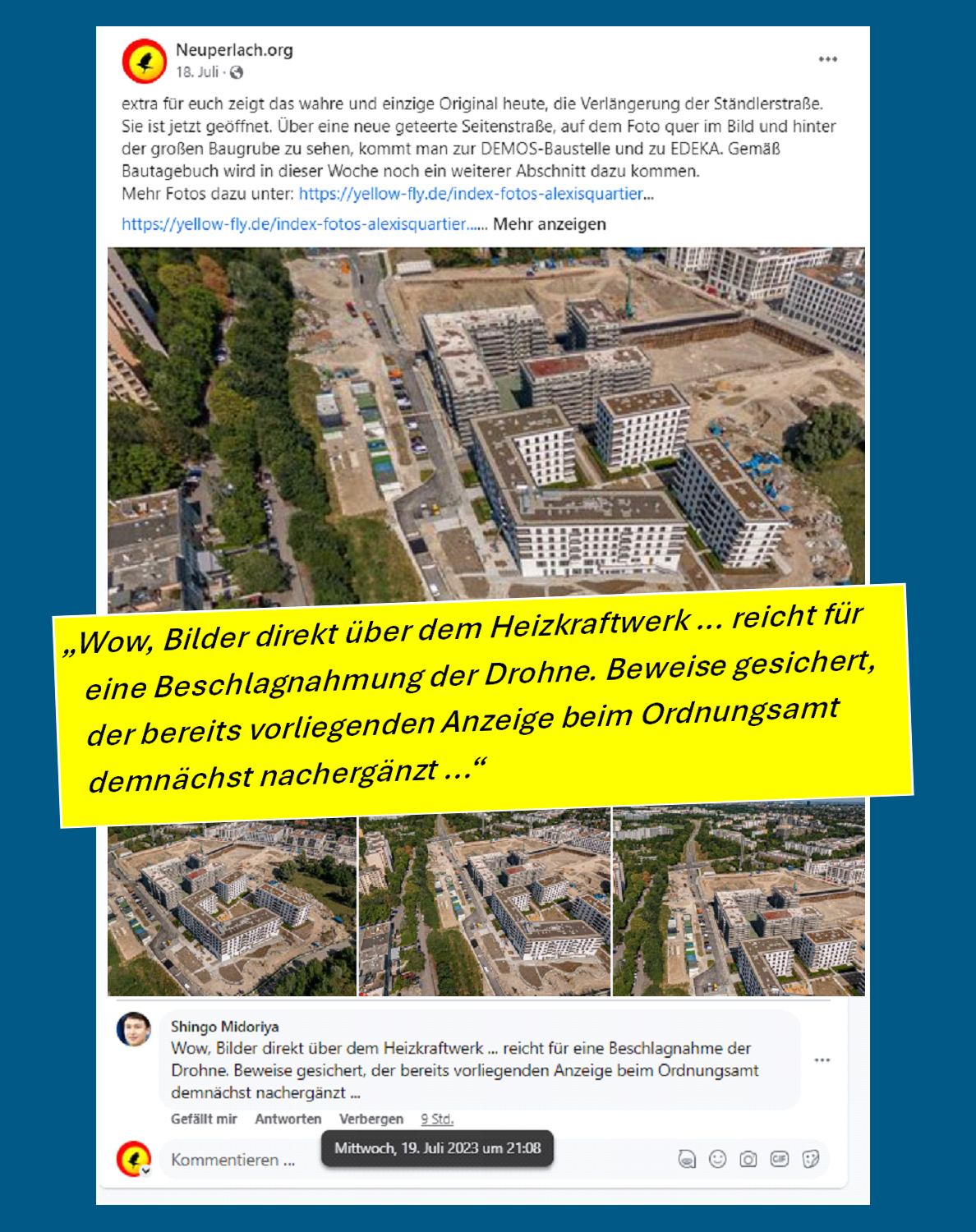 Drohnung mit Ordnungsamt