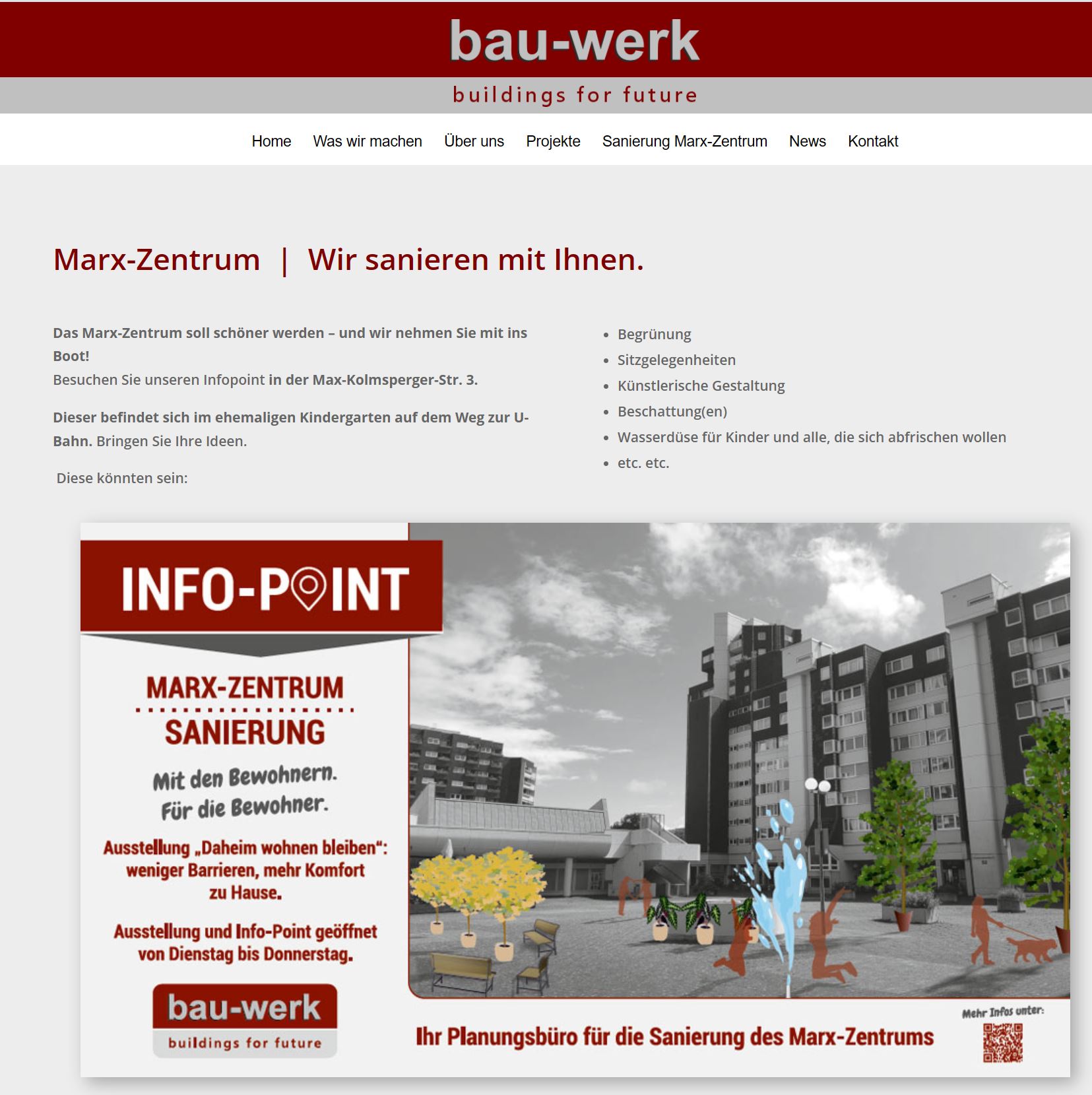 bau-werk - Ausstellung und Modernisierung im Marx-Zentrum