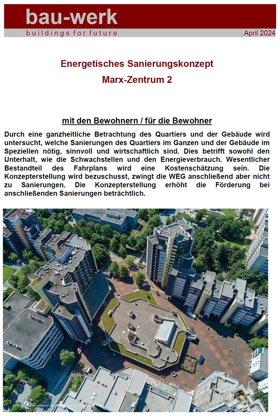 bau-werk - Ausstellung und Modernisierung im Marx-Zentrum