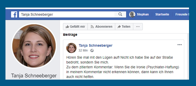 Herr {#klarname} als Frau Tanja Schneeberger