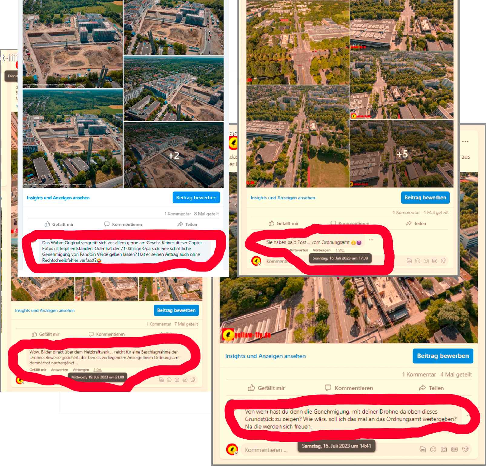 Krankes und ekelhaftes Denunzieren und Stalken von meinem Stalker