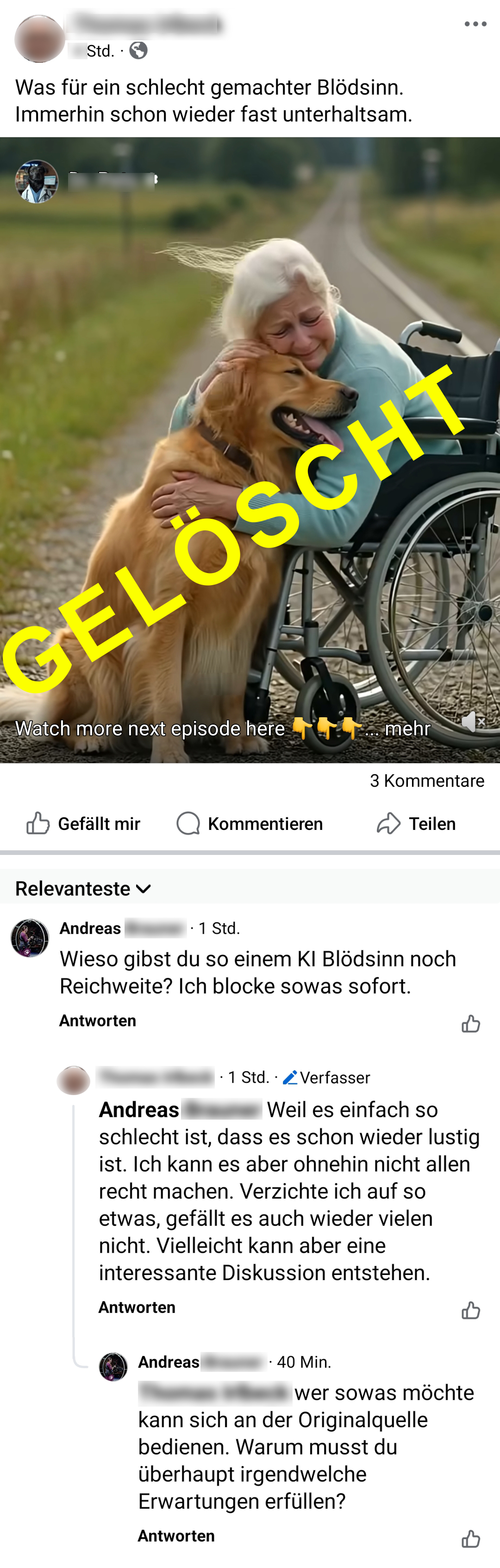 Soviel Dreck und Mist auf einmal, giebt es nur beim ekeligen Stakrer
