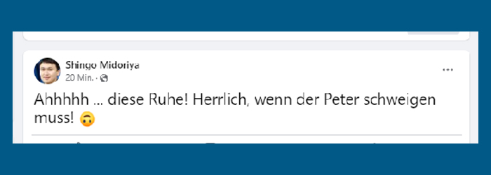 die psychisch kranke denunziantensau