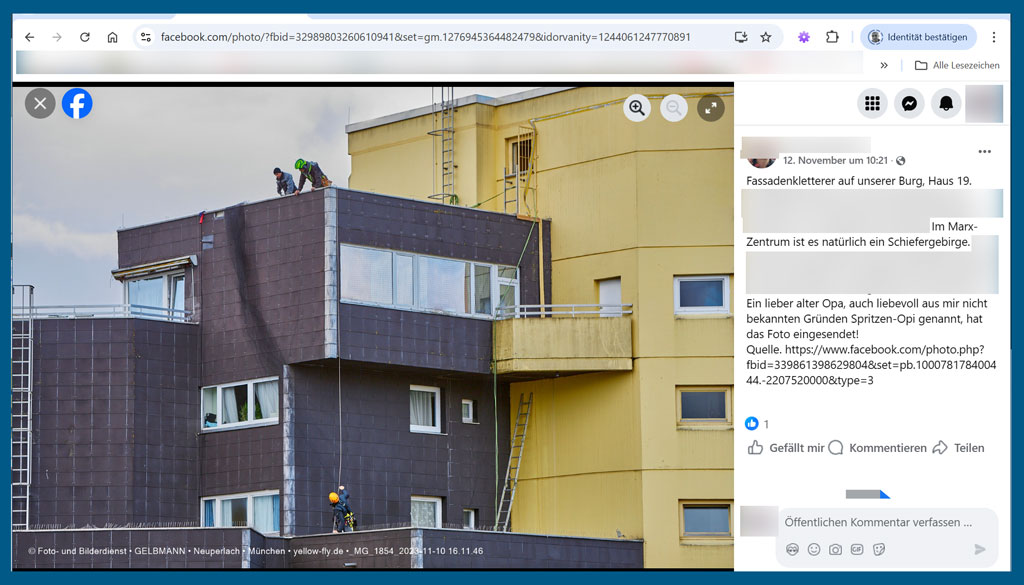 Mein Fotos auf der Seite meines Fans und Verehrers 