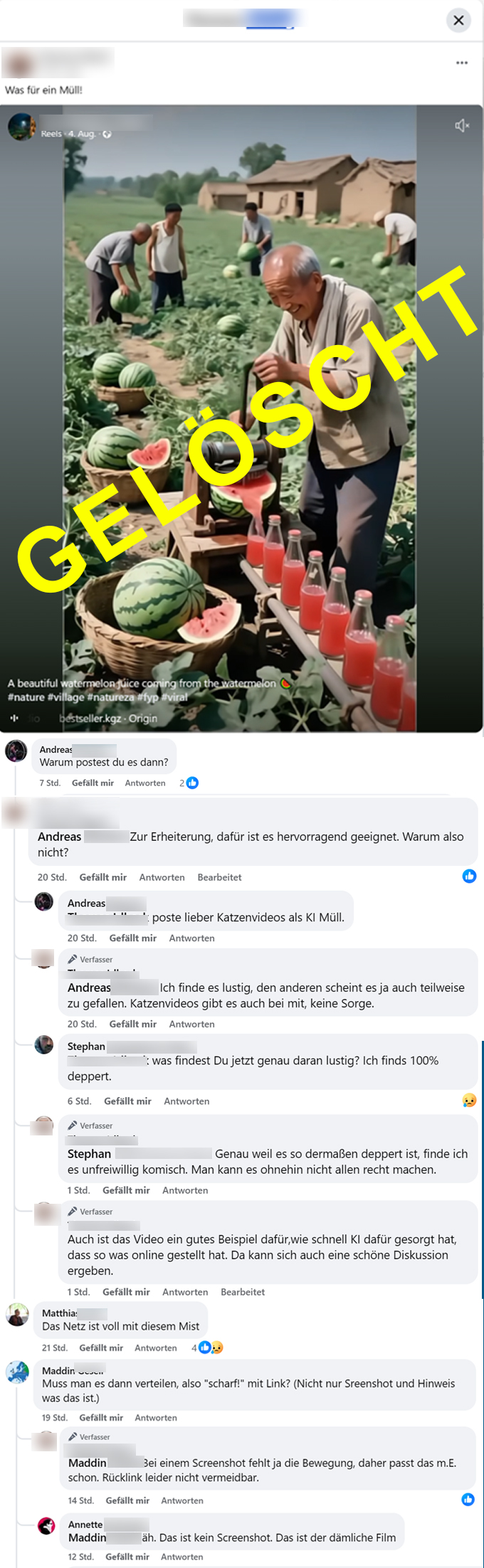 Poste lieber Katzenfotos und er macht es tatsächlich und kapiert nicht, wie es gemeint war