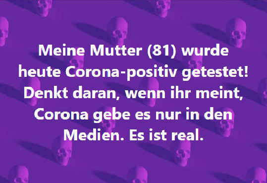meine Mutter hat CORONA sagt {#klarname}
