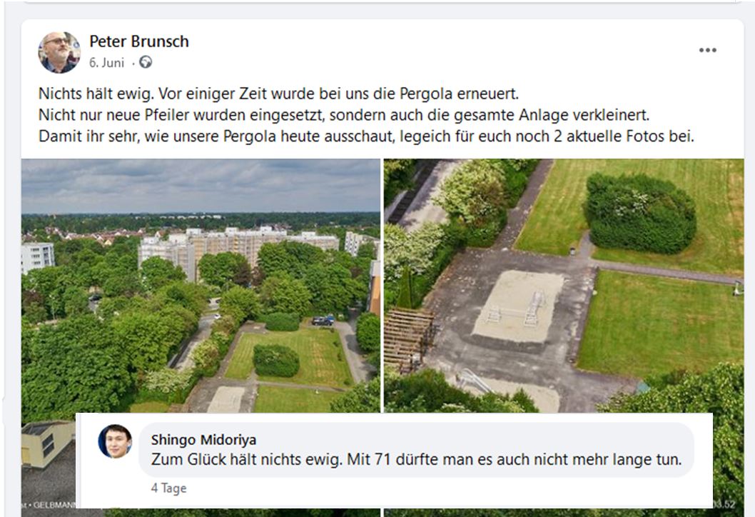nichts hält ewig schreibt ein Arsch
