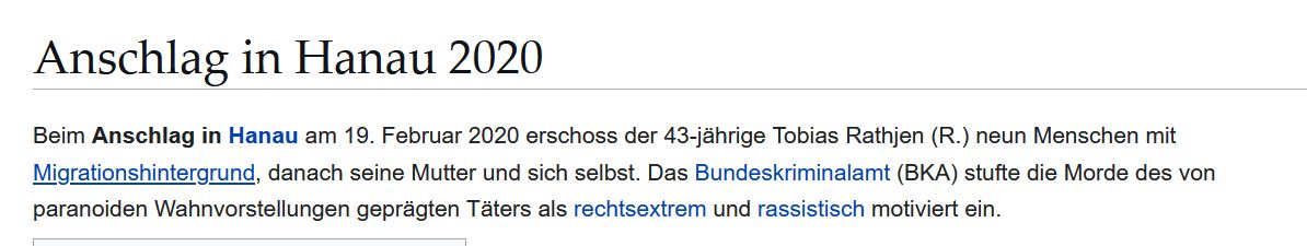 Hanau ist überall, auch in Neuperlach