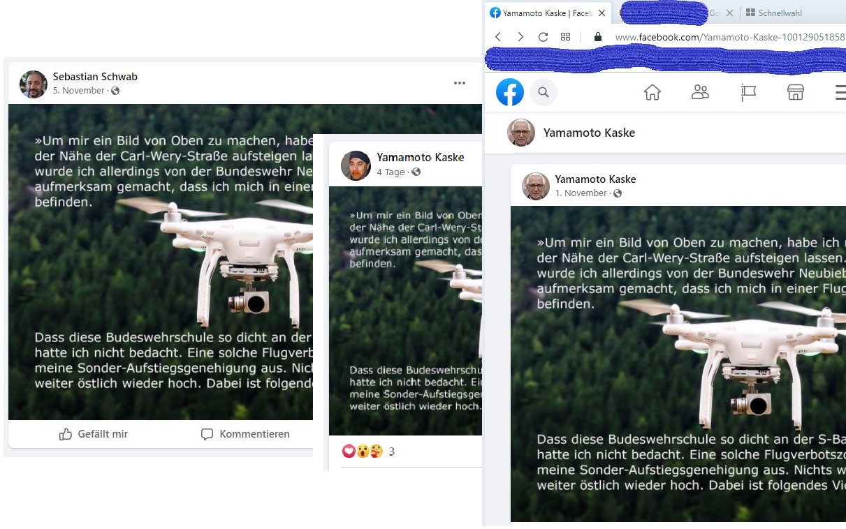 Post und Kommentare meines psychisch kranken Stalkers 