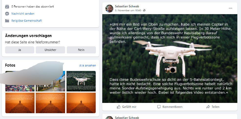 Post und Kommentare meines psychisch kranken Stalkers 