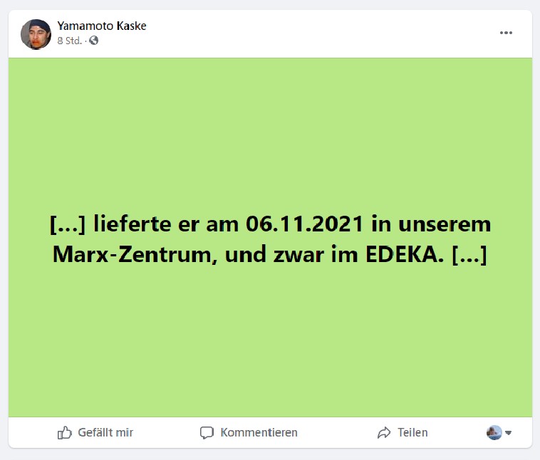 Post und Kommentare meines psychisch kranken Stalkers 