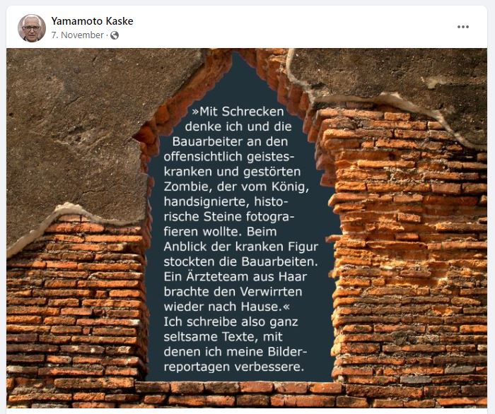 Post und Kommentare meines psychisch kranken Stalkers 