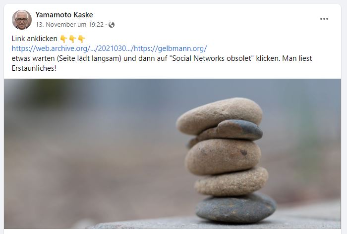 Post und Kommentare meines psychisch kranken Stalkers 