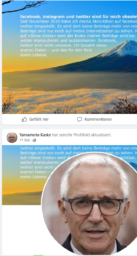 Post und Kommentare meines psychisch kranken Stalkers 
