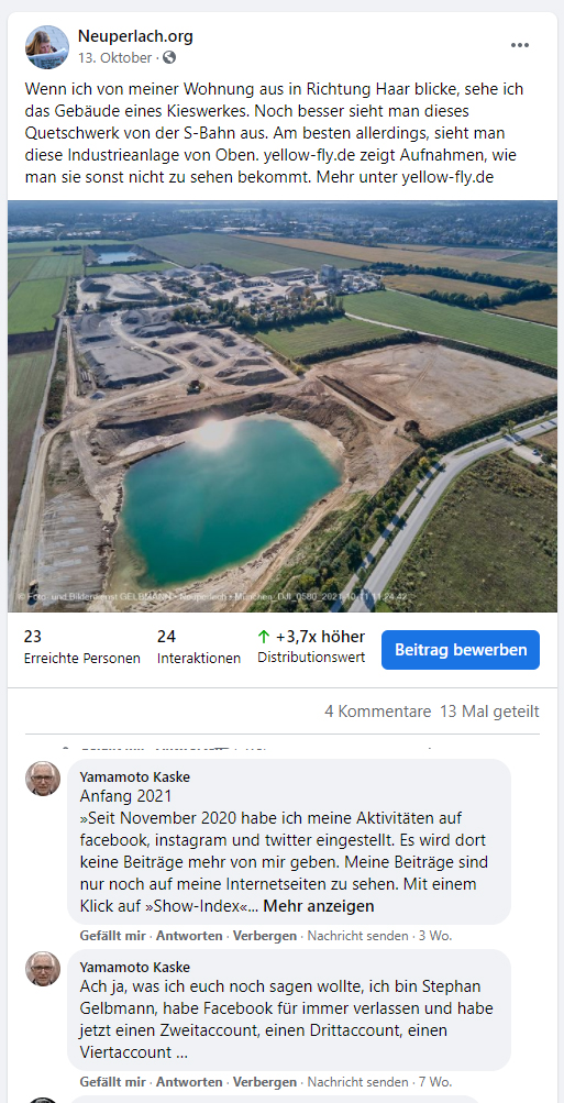 Post und Kommentare meines psychisch kranken Stalkers 
