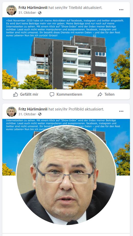 Post und Kommentare meines psychisch kranken Stalkers 