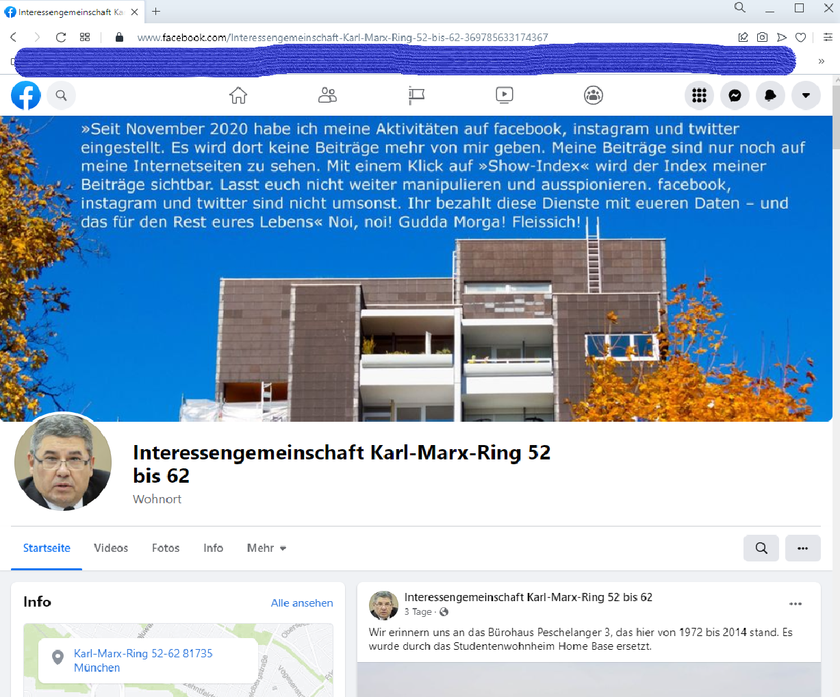 Post und Kommentare meines psychisch kranken Stalkers 