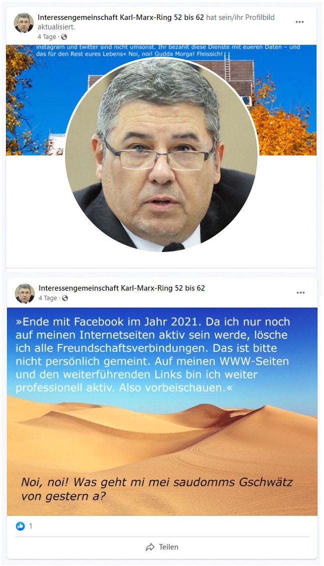 Post und Kommentare meines psychisch kranken Stalkers 