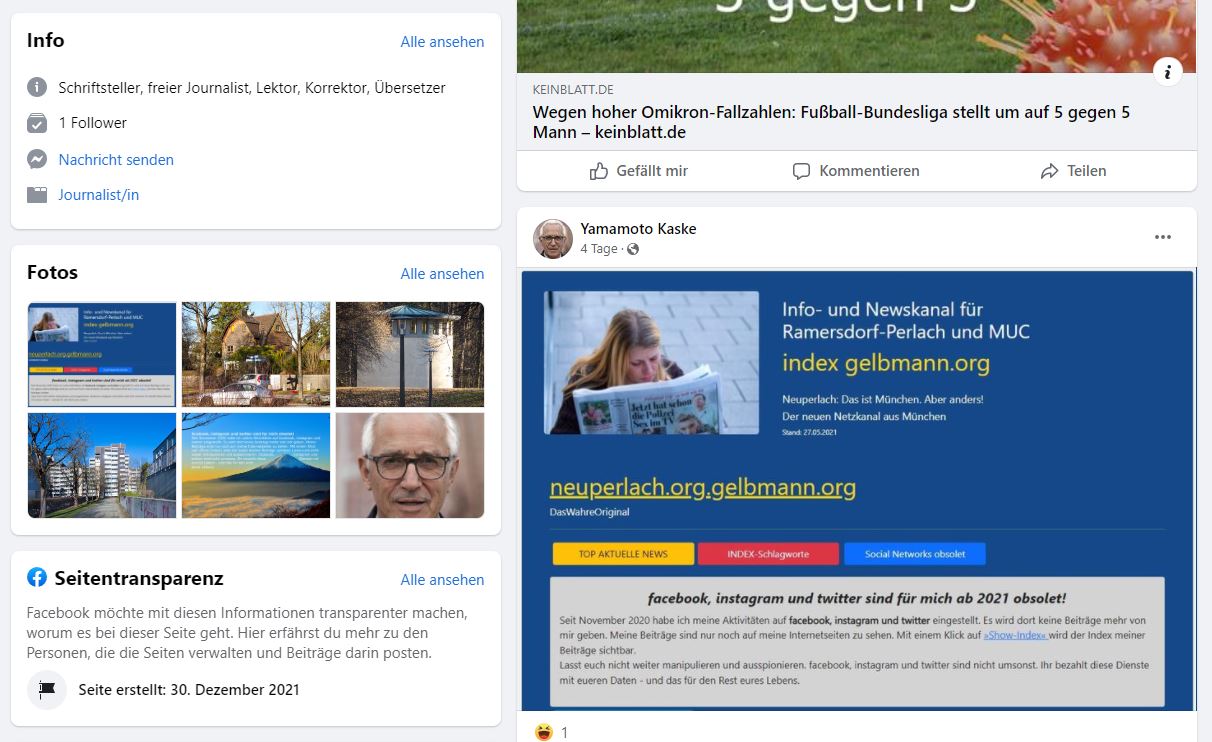 Post und Kommentare meines psychisch kranken Stalkers 