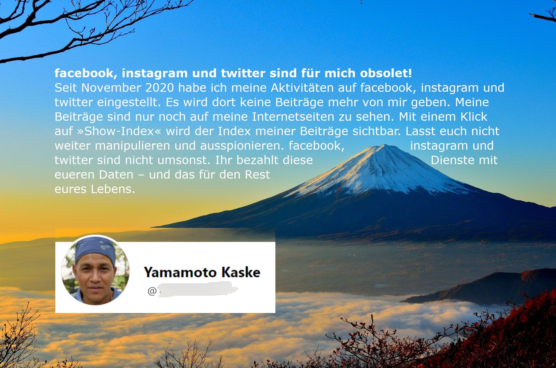 Post und Kommentare meines psychisch kranken Stalkers 