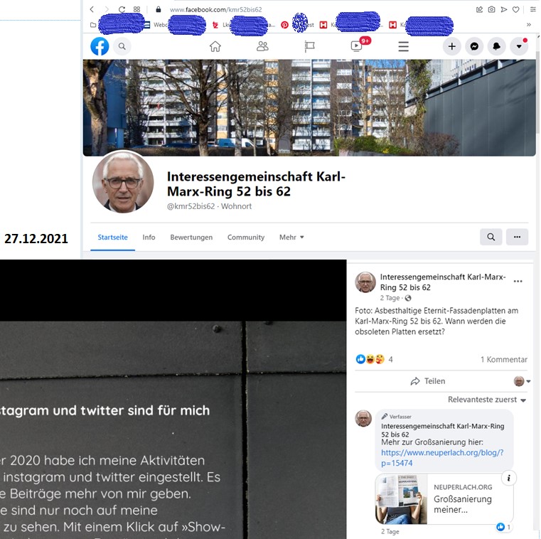 Post und Kommentare meines psychisch kranken Stalkers 
