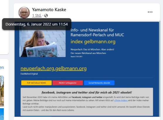 Post und Kommentare meines psychisch kranken Stalkers 