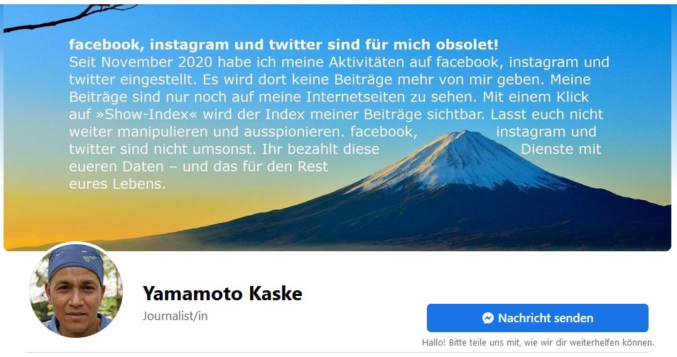 Post und Kommentare meines psychisch kranken Stalkers 