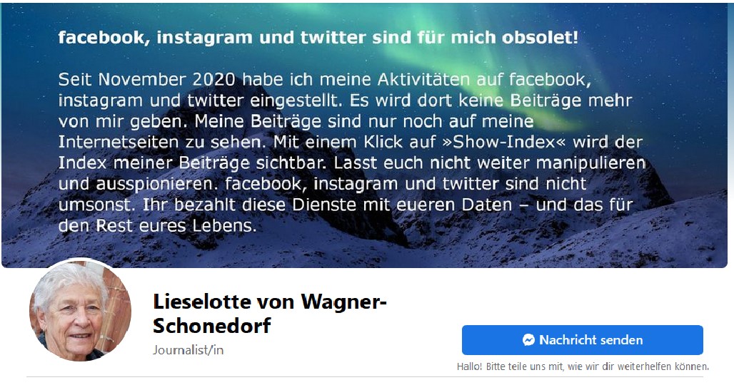 Post und Kommentare meines psychisch kranken Stalkers 