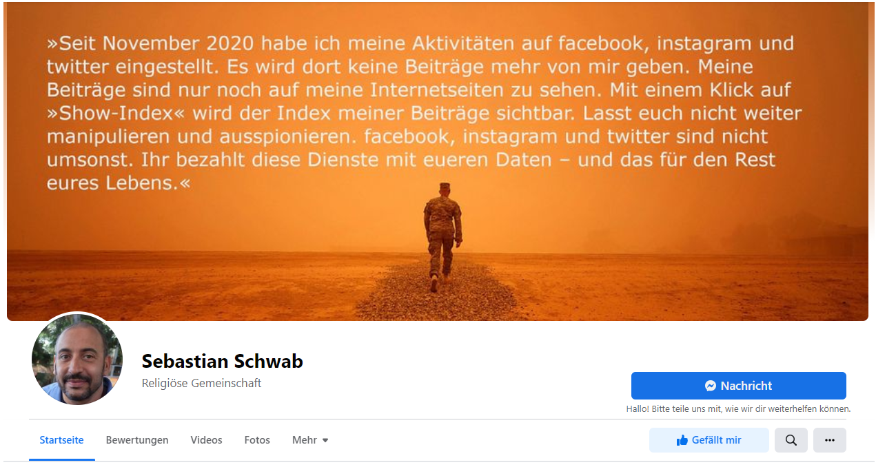 Post und Kommentare meines psychisch kranken Stalkers 