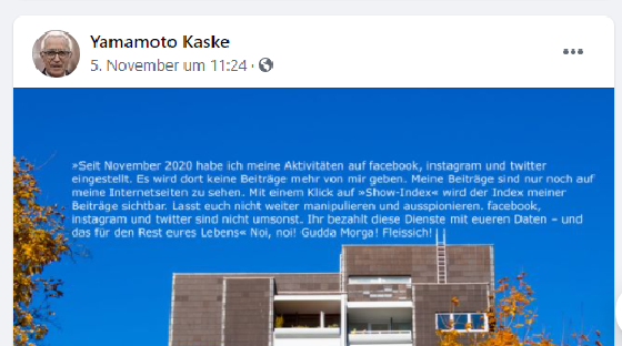 Post und Kommentare meines psychisch kranken Stalkers 