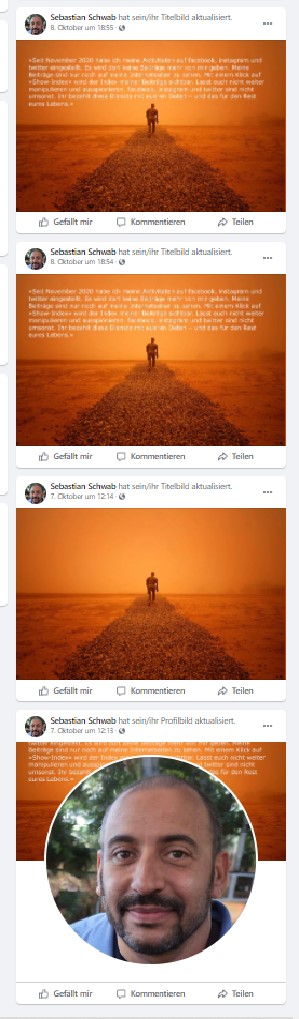 Post und Kommentare meines psychisch kranken Stalkers 