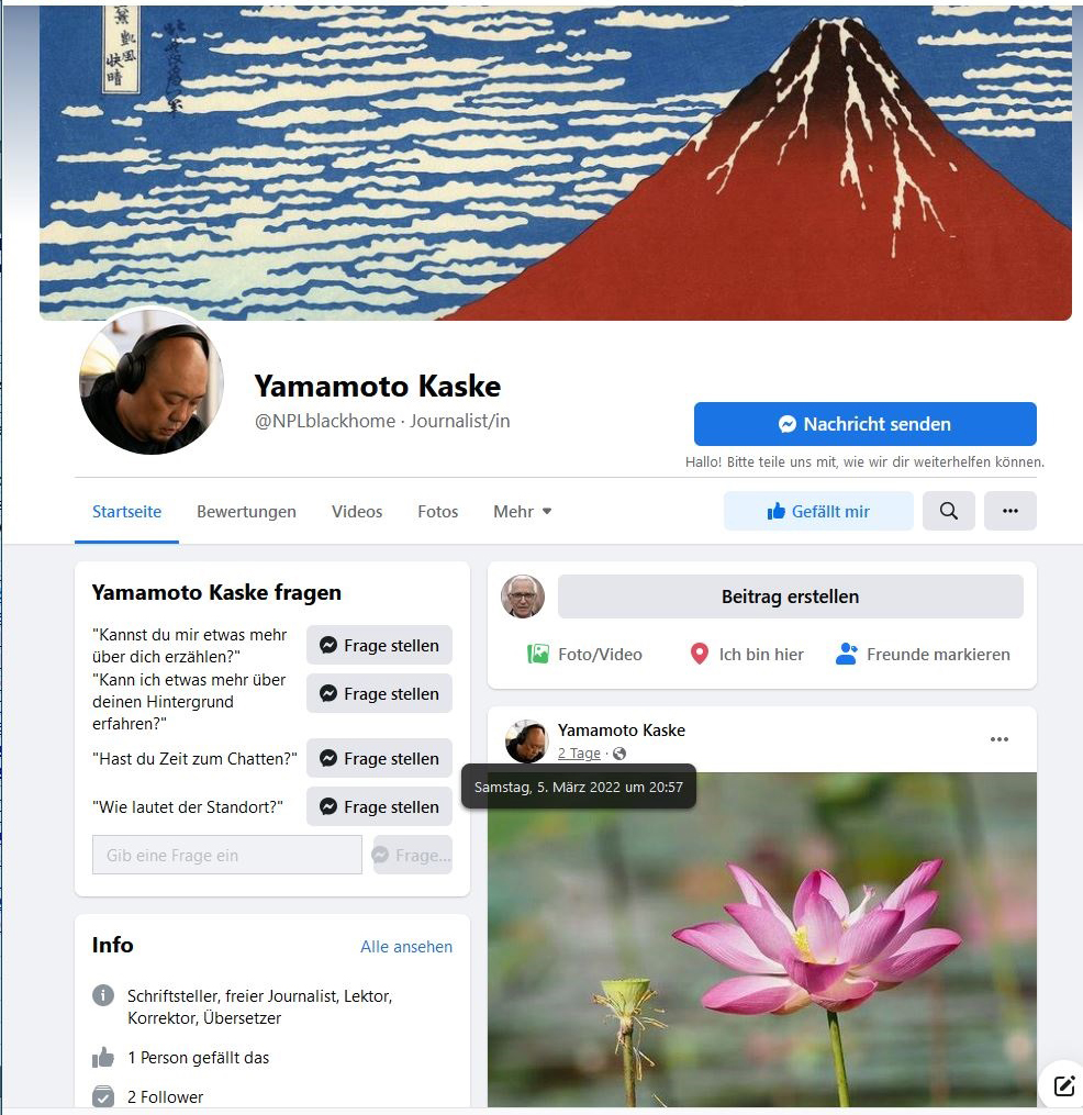 Post und Kommentare meines psychisch kranken Stalkers 